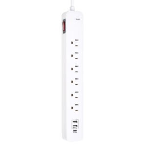 6 Outlet Surge Protector with 3 USB Ports