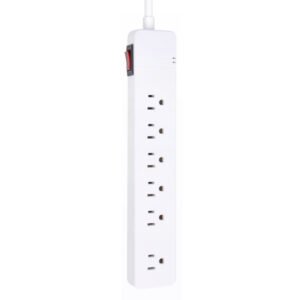 Spacious Outlets for Large Plugs 6 Outlet Surge Protector