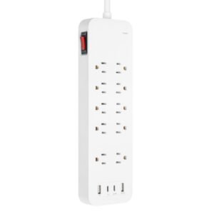 10 Outlet Surge Protector with 4 USB Ports