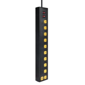 Industrial-Grade 10-Outlet Surge Protector with 2 USB Ports