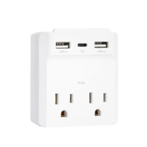 2 Outlets with 3 USB Ports Type C PD20W