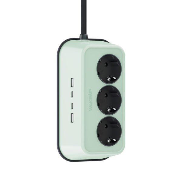 Retro Metal Power Strip with 3 Outlets and 4 USB Ports