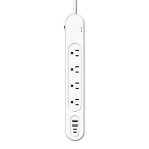 4 Outlet Surge Protector with 4 USB Ports