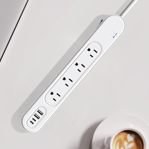 4 Outlet Surge Protector with 4 USB Ports - Image 3