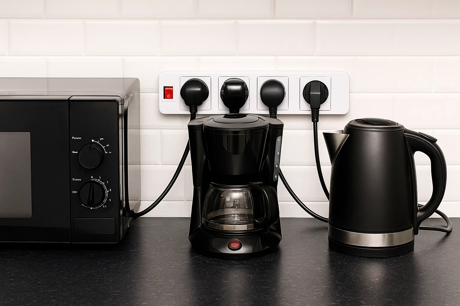 Retro Metal Kitchen Power Strip