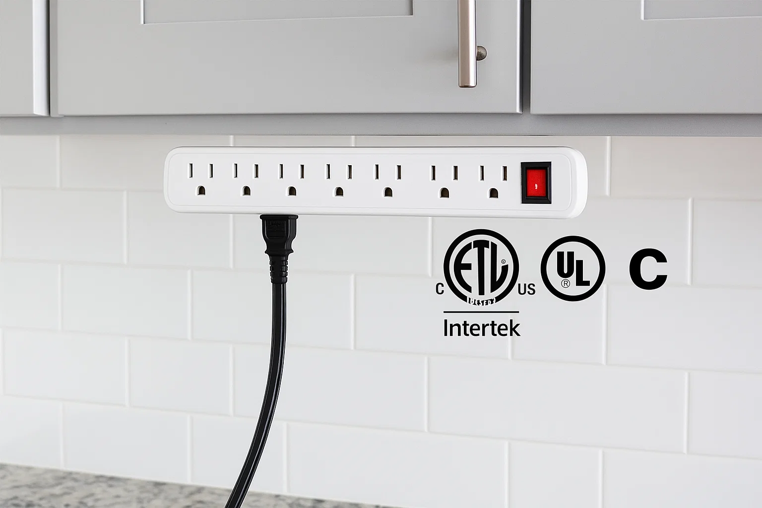 Retro Metal Kitchen Power Strip