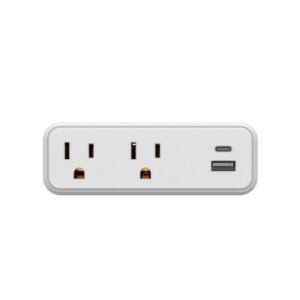 2 Outlets, 1 USB‑A Port and 1 USB‑C Ports