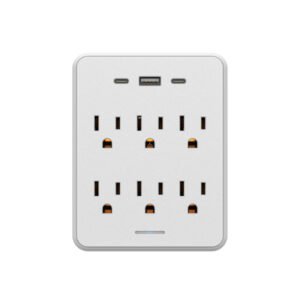 6 Outlets 1 USB‑A Port and 2 USB‑C Ports